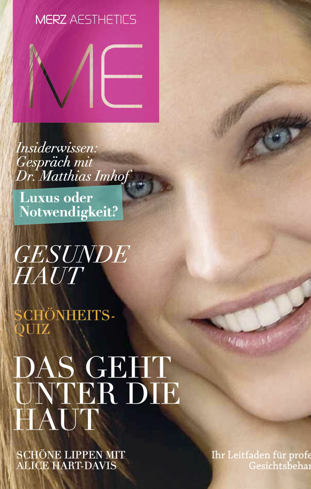 Cover der Zeitschrift ME von Merz Aesthetics®.