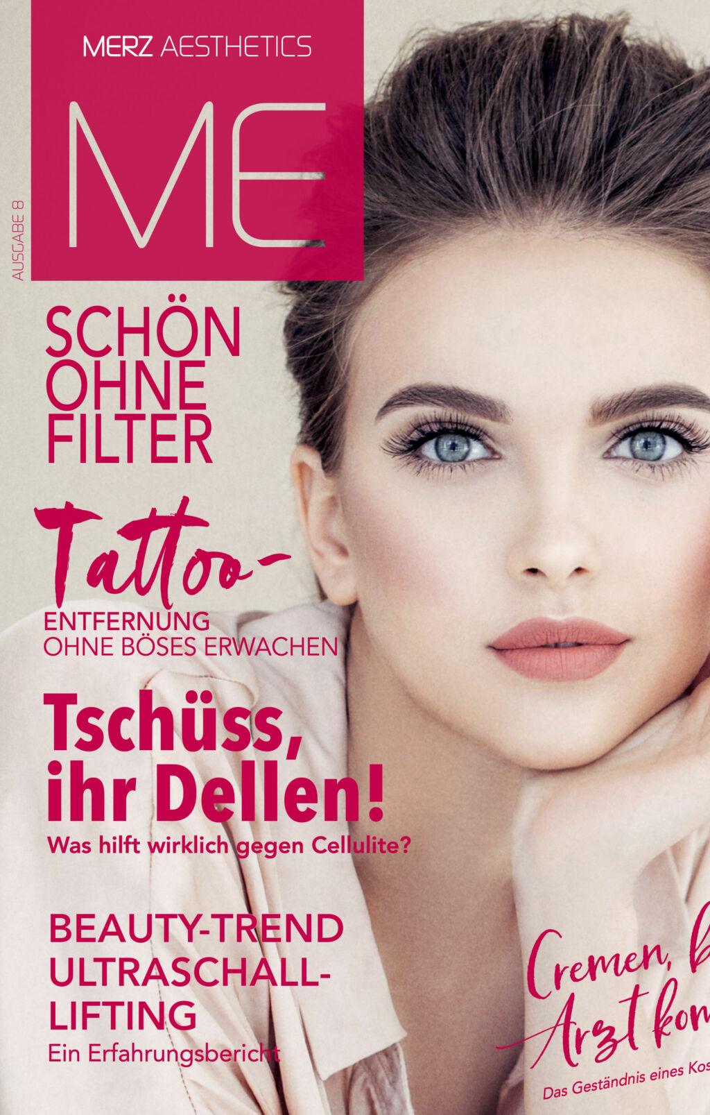 Cover der Zeitschrift ME von Merz Aesthetics®.